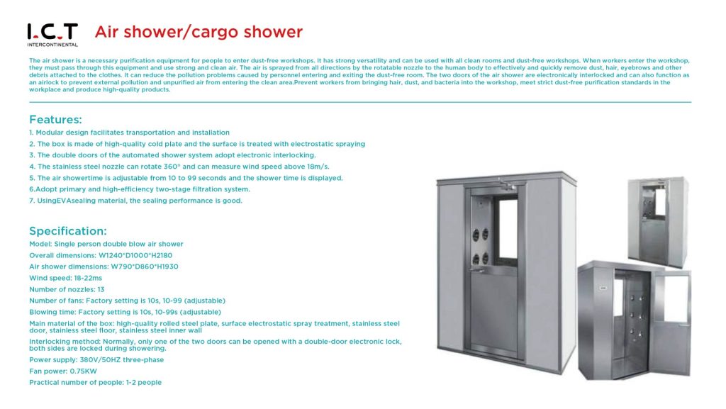 Air shower/cargo shower